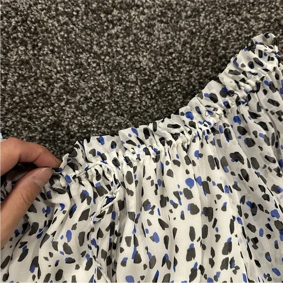 Dvf silk off the shoulder midi dress